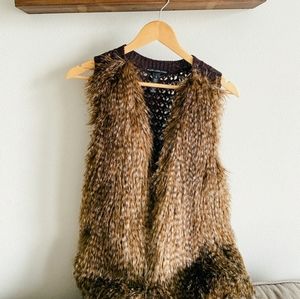 Brown Faux Fur Vest